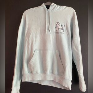 Light Blue Hoodie with Dog Print